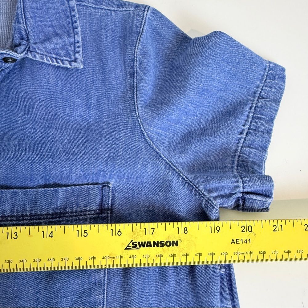 Old Navy Chambray Short Sleeve Shirt Dress M - Picture 6 of 10